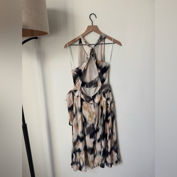 NWT $425 REISS [ 8 US ] Gisele Strappy Back Midi Dress in Smudge Print - Picture 4 of 11